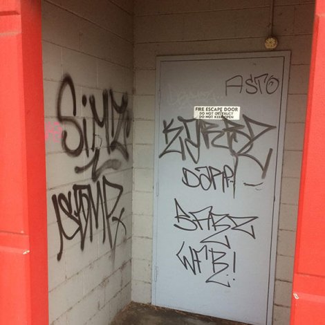 Entrance Door Graffiti Removal