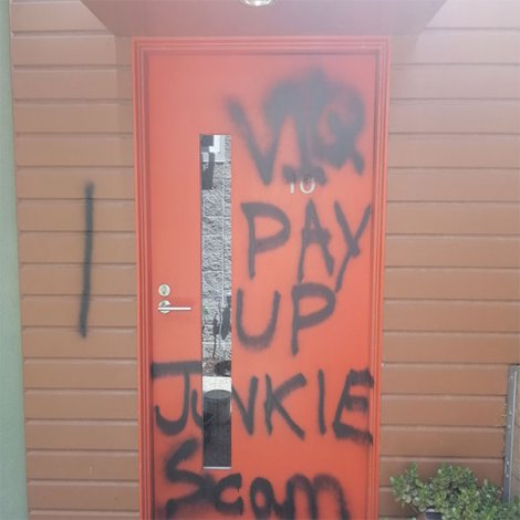 Graffiti Removal of door
