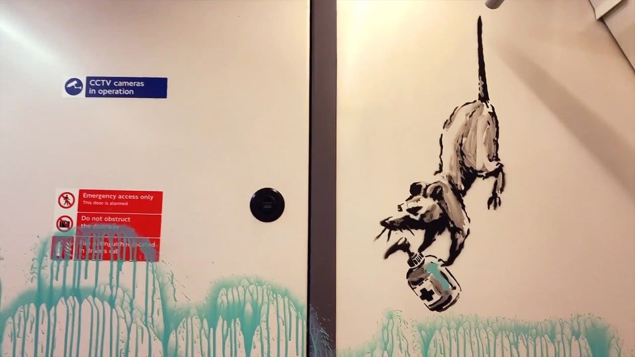 Banksy sprayed London Underground