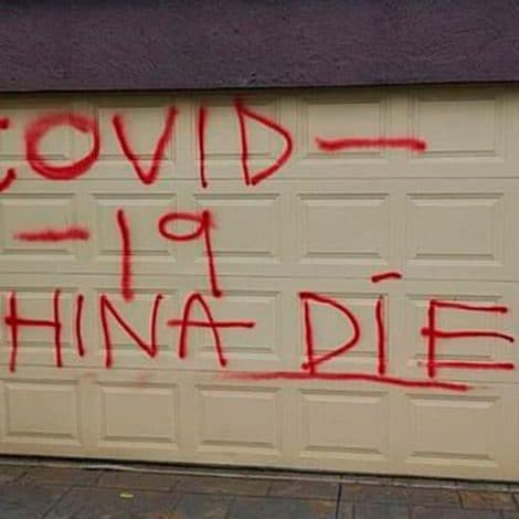Racist coronavirus graffiti in Melbourne
